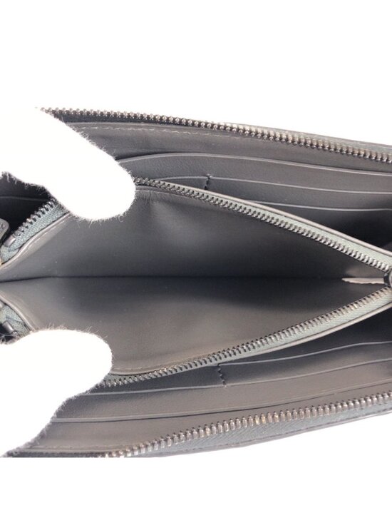Bottega Veneta Intrecciato Round Zip Black Leather Wallet